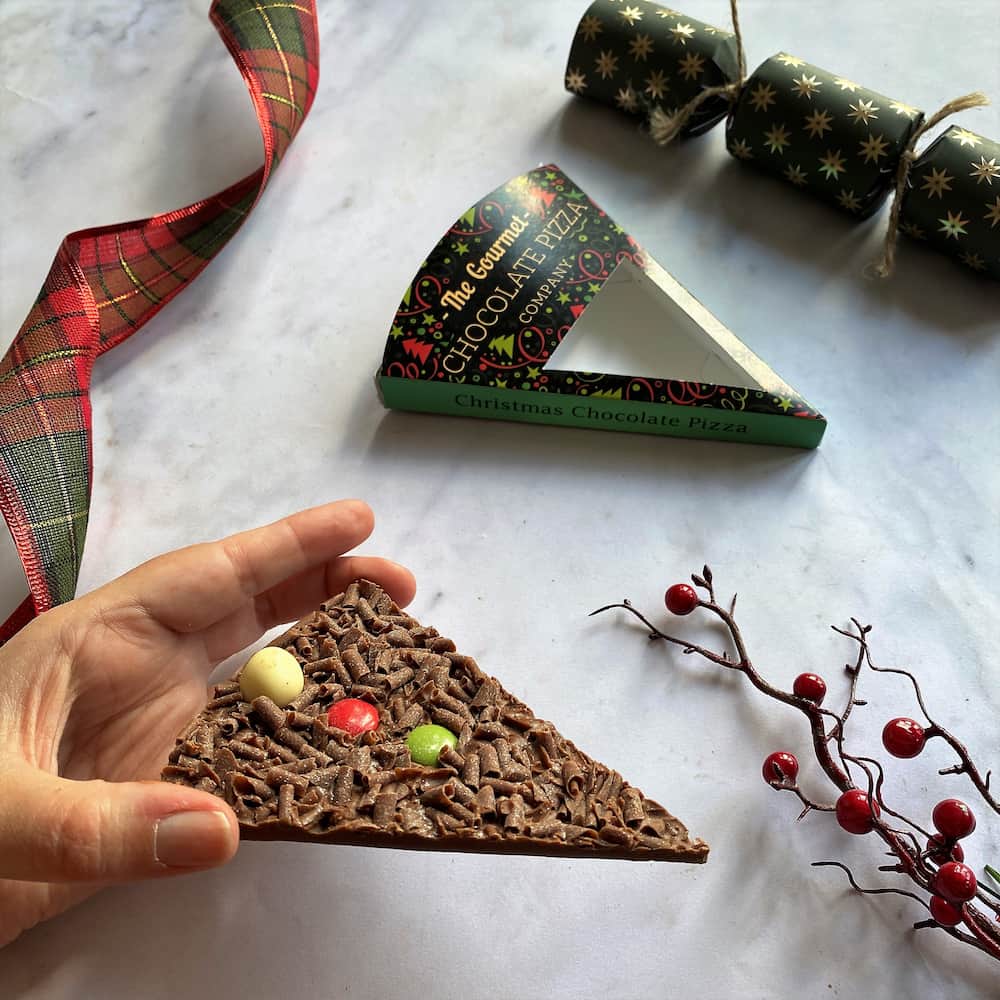 Our Christmas Pizza Slices look just as delicious out of the box as they do inside the box.